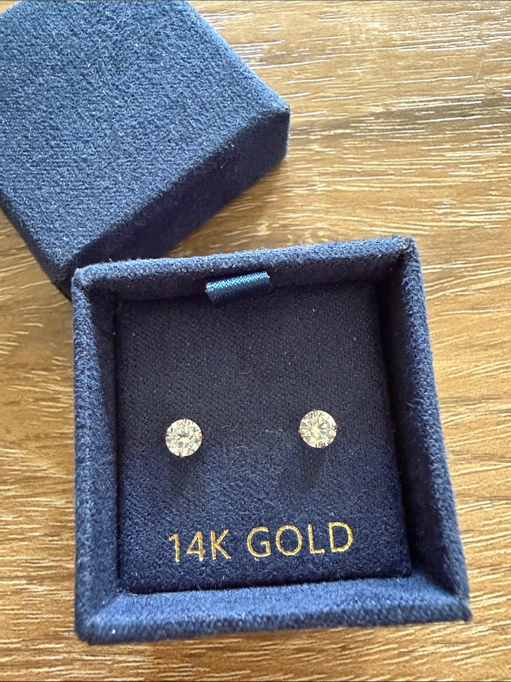 Cubic Zirconia 14K Gold Earrings